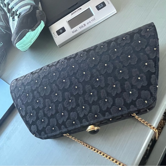 Inge Christopher Black Beaded Clutch Vintage